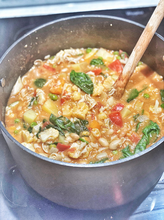 Plant powered + nourishing minestrone (V, GF)